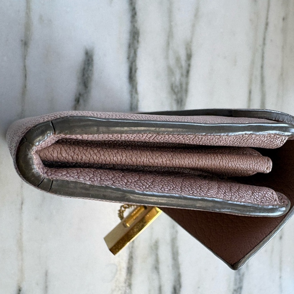 Chloe Drew Leather Long Wallet in Pink, Gold Hardware - Picture 13 of 14